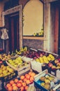 Vintage European Fruit Market Royalty Free Stock Photo