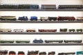 Vintage European toy - model of steam locomotives, trains, wagons