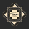 Vintage and exclusive luxury legant badge dark background