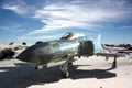 A Vintage F-4 Phantom Jet Sits in White Sands National Park Museum Royalty Free Stock Photo