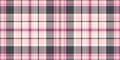Vintage fabric plaid seamless, repeat tartan texture vector. Identity textile pattern background check in pastel and light colors Royalty Free Stock Photo