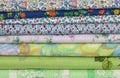 Vintage Fabrics Various Prints Royalty Free Stock Photo