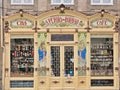 Ornate vintage facade of an old coffeebar in Porto Royalty Free Stock Photo