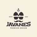 Vintage face man javanese logo design vector graphic symbol icon sign illustration creative idea