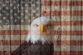 Always vigilant vintage american flag and bald eagle Royalty Free Stock Photo