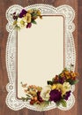 Vintage Fall Autumn Lace Frame
