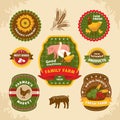 Vintage farm labels Royalty Free Stock Photo