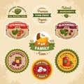 Vintage farm labels Royalty Free Stock Photo