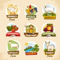 Vintage farm labels