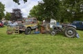 A Vintage farm Machinery Scene being displayed at the Strathmore Vintage Vehicle Show held at Glamis . Royalty Free Stock Photo