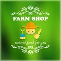 Vintage farm shop badge