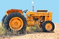 Vintage Farm Tractor. Royalty Free Stock Photo