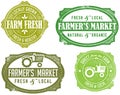 Vintage Farmer's Market Stamps Royalty Free Stock Photo