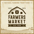 Vintage Farmers Market Label