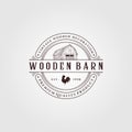 Vintage farmhouse logo vector illustration design, barn logo design