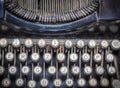 Vintage fashioned typewriting machine.