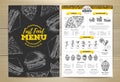 Vintage fast food menu design Royalty Free Stock Photo