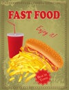 Vintage Fast Food poster