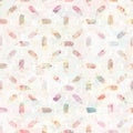 Vintage feather and arrows tribal background pattern in soft pastel colors Royalty Free Stock Photo