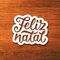 Vintage Feliz Natal typographic vector poster