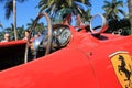 Vintage Ferrari racer cockpit Royalty Free Stock Photo