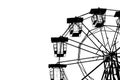 Vintage ferris wheel silhouette. Royalty Free Stock Photo