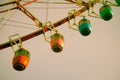 Vintage ferris wheel on sky background - Vintage tone