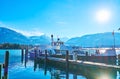 Moored vintage ferry, St Wolfgang, Salzkammergut, Austria