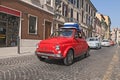Vintage Fiat 500 with a funny hat
