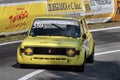 Vintage Fiat 128 giannini engaged in hillclimb time trial race