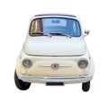 Vintage Fiat 500 isolated on white background Royalty Free Stock Photo