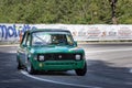 Vintage Fiat 128 Rally engaged in hillclimb time trial race