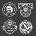 Vintage fight club emblems