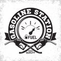 vintage filling station emblem design