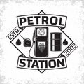 vintage filling station emblem design