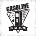 vintage filling station emblem design