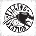 Vintage filling station emblem design