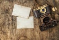 Vintage film camera old photos Nostalgic still life