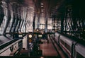 Vintage film look applied over Frankfurt Airport Train station