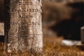 Gravestone in Cemetery Died in 1880 Graveyard in Philomath Oregon