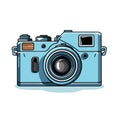 Vintage film photo camera vector illustration