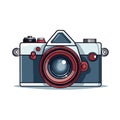 Vintage film photo camera vector illustration