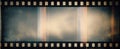 The vintage film strip with a dreamy blurred background. AI generated image Royalty Free Stock Photo