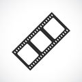 Vintage film strip vector icon