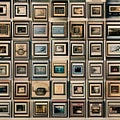 1145 Vintage Film Strips: A vintage and retro-inspired background featuring vintage film strips with film frames, retro textures Royalty Free Stock Photo