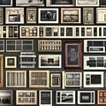 1145 Vintage Film Strips: A vintage and retro-inspired background featuring vintage film strips with film frames, retro textures