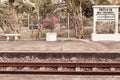 Vintage filter : Lonely Wat ngiu rai train station