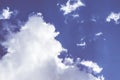 Vintage filter,Looking up at Dark tone sky and white cloud Royalty Free Stock Photo