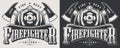 Vintage firefighting emblems