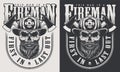 Vintage firefighter emblems